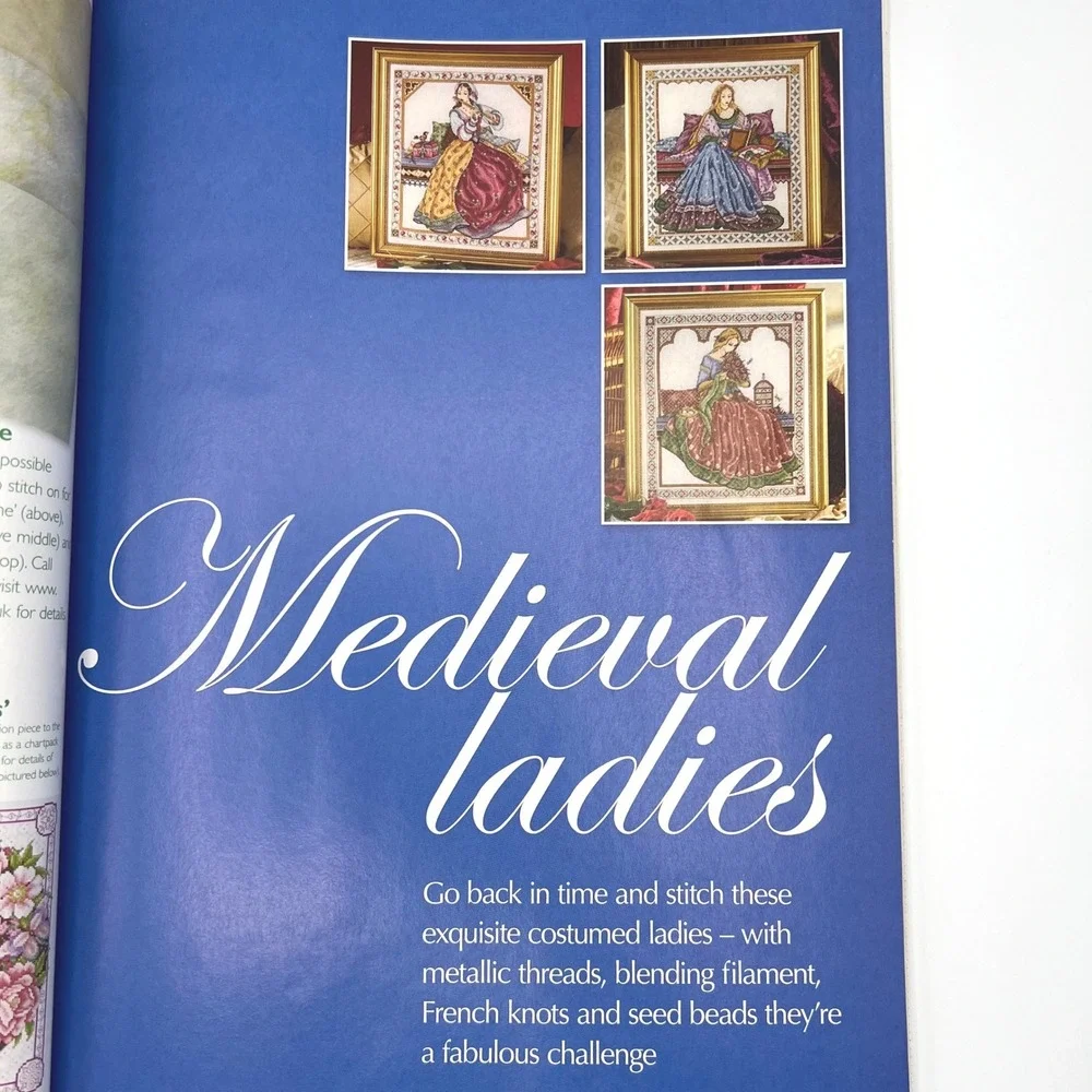Joan Elliott Cross Stitch Collection Magazine 44 Designs Fairies Medieval RARE